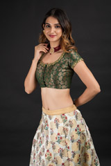 Cream Hand Block Printed Top Bottom Set_DSC2598
