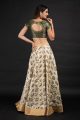 Cream Hand Block Printed Top Bottom Set_DSC2607