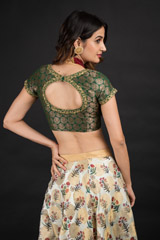 Cream Hand Block Printed Top Bottom Set_DSC2609
