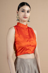 Orange Prince Collar BlouseDSC09629