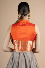 Orange Prince Collar BlouseDSC09630