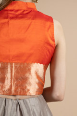 Orange Prince Collar BlouseDSC09631