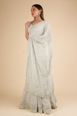 Aqua Sage Saree SetDSC01944