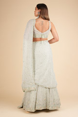 Aqua Sage Saree SetDSC01949