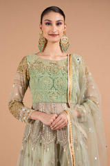 Mint Applique Sharara SetDSC02202