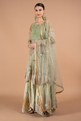 Mint Applique Sharara SetDSC02205