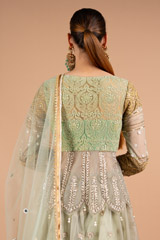 Mint Applique Sharara SetDSC02212