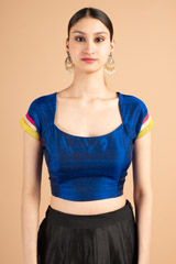 Blue Saree BlouseDSC01545