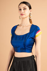 Blue Saree BlouseDSC01546