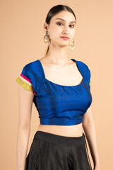 Blue Saree BlouseDSC01547