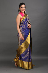 Blue Silk SareeIMG_7753