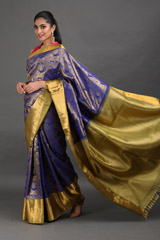 Blue Silk SareeIMG_7754