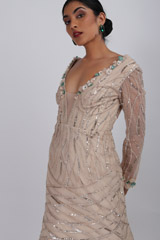Eesome Ruffle Beige GownIMG_2752