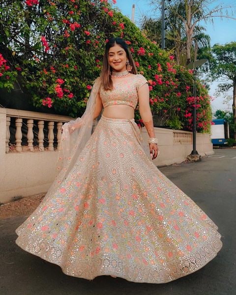 Blush Peach Lehenga