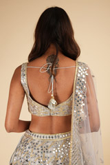 Grey Gota Foil LehengaDSC00331