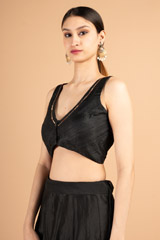 Black V Neck BlouseDSC01468