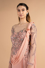 Old Rose Drape GownDSC00528