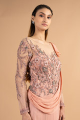 Old Rose Drape GownDSC00531