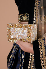 Champagne Crystal Mother Of Pearl Clutch_DTR3482