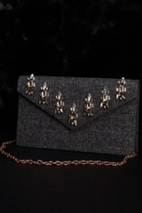 Dark Grey Champagne Pop Clutch