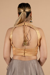 Queen Anne Neck Golden BlouseDSC07279