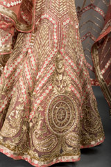 Peach Applique Embroidered Lehenga_DSC3852