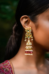 Pink Kundan Neckpiece Set2813(2)