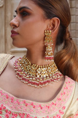 Pink Kundan Neckpiece SetIMG_0748