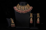 Pink Kundan Neckpiece Set