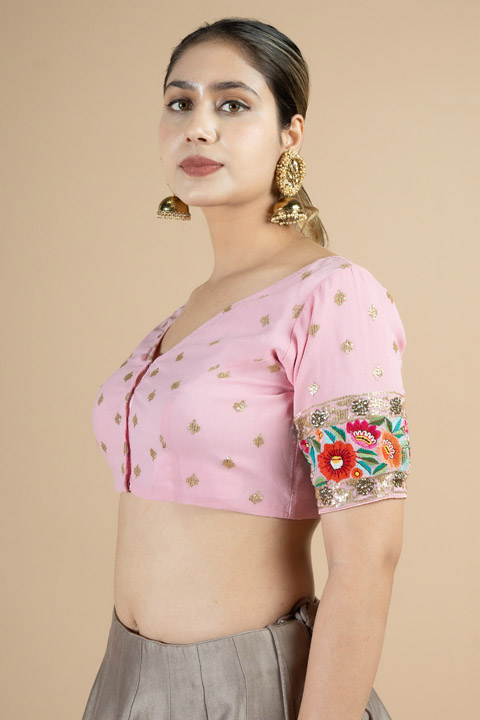 Pink Sequin Blouse