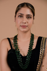 Green Stone Long Necklace_DTR3640