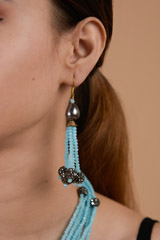 Blue and Grey Necklace Set_DTR3226
