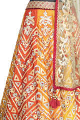 Orange Embellished Lehenga14