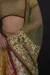 Orange Embellished Lehenga_SUB7857