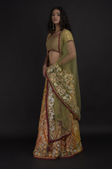 Orange Embellished Lehenga_SUB7858