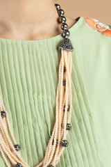 Peach and Grey Necklace SetDSC09367