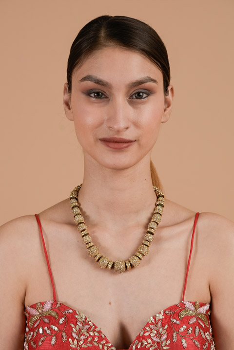 Golden Moti Neckpiece