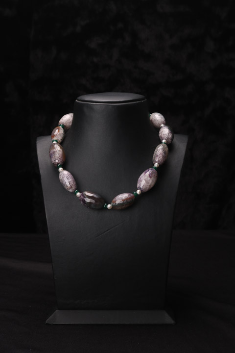 Big Oval Stone Necklace