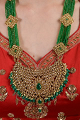 Green and kundan Rani Haar_DTR3348