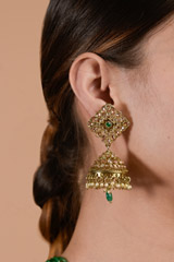 Green and kundan Rani Haar_DTR3352