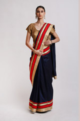 Navy Blue Silk Saree2849_video