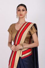 Navy Blue Silk SareeIMG_9710
