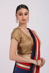 Navy Blue Silk SareeIMG_9723