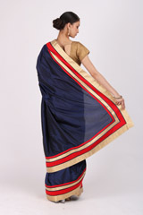 Navy Blue Silk SareeIMG_9726