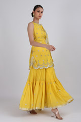 Yellow Kurta Sharara SetIMG_3133