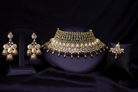 Gold Choker Bridal Set