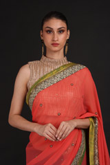 Red Embroidered SareeIMG_0987