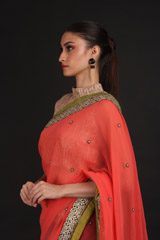 Red Embroidered SareeIMG_0991