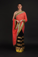 Red Embroidered Saree