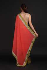 Red Embroidered SareeIMG_1002